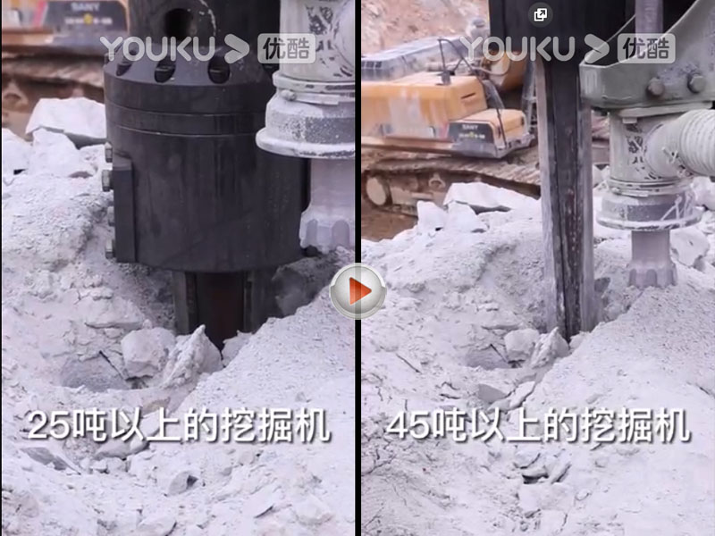 巖石鉆裂機(jī)挖掘機(jī)匹配選型